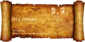 Uti Hedda névjegykártya
